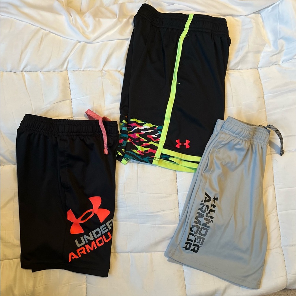 Boys Under Armour Bundle-3 pairs of Athletic Shorts and a TShirt
